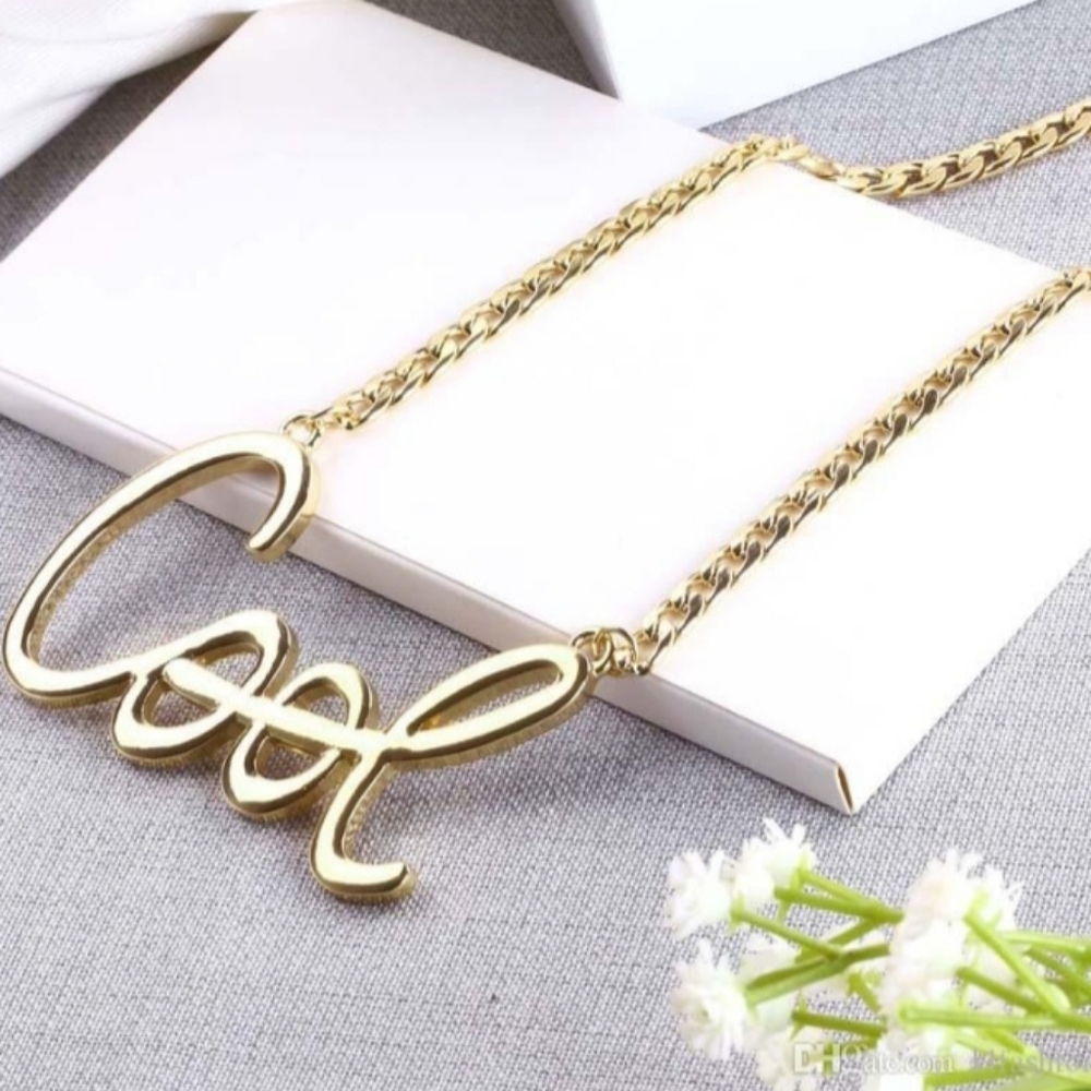 "Cool" letter necklace